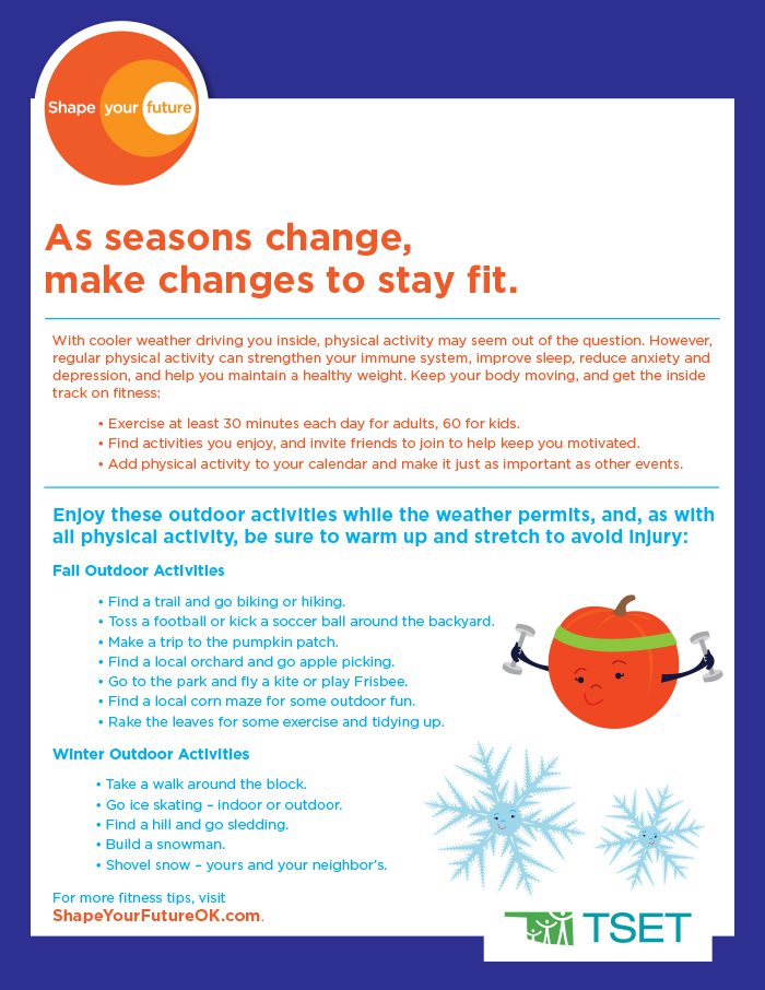 Fall & Winter Physical Activities Flyer Download