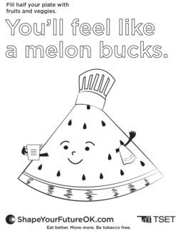 Melon Bucks Coloring Page Download