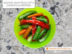 sesame snap peas with carrots and peppers
