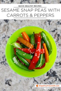 sesame snap peas with carrots and peppers