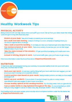 Physical Activity and Nutritional Tips Flyer