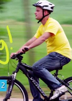 Man Exercising on Bicycle