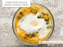 eggs with kale and sweet potato grits