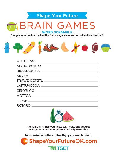 brain games: word scramble worksheet download