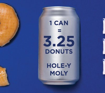 Can of Soda and donuts