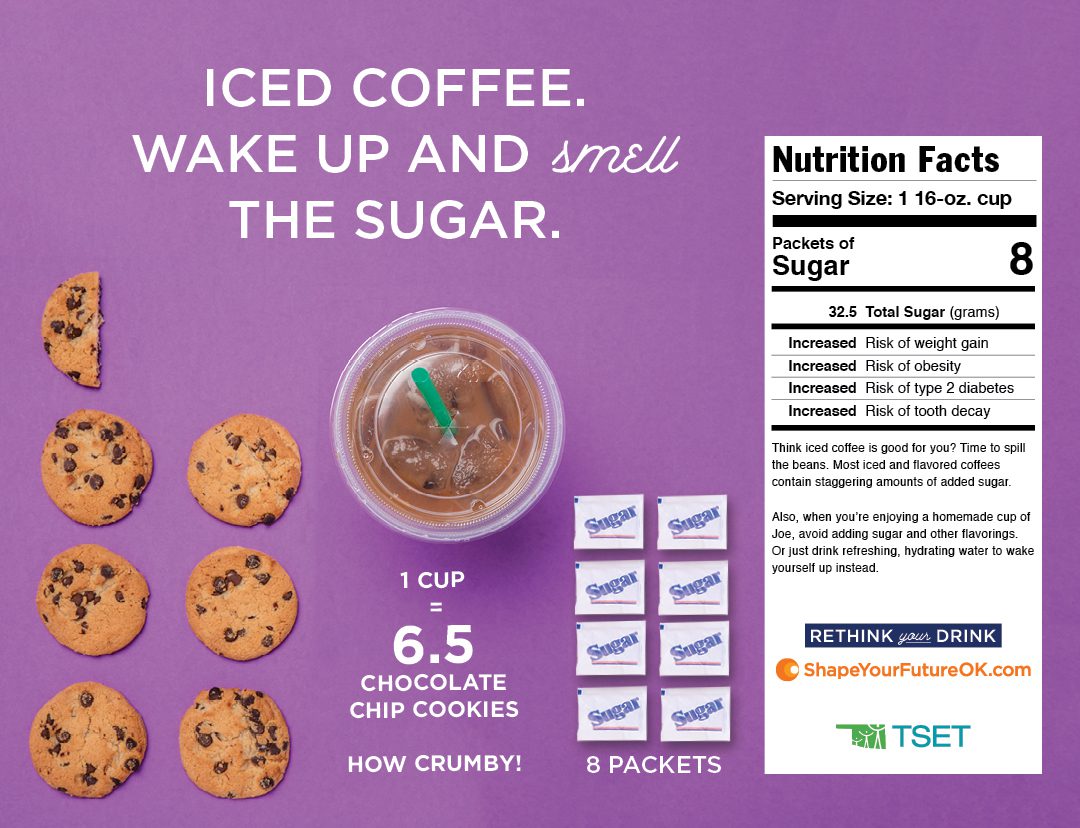Rethink your drink - iced coffee poster download