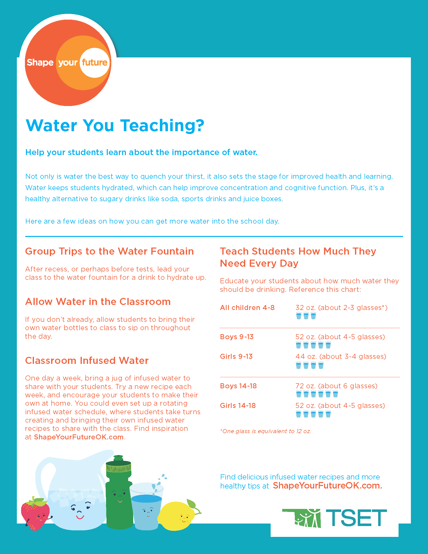 Water classroom activity flyer poster download