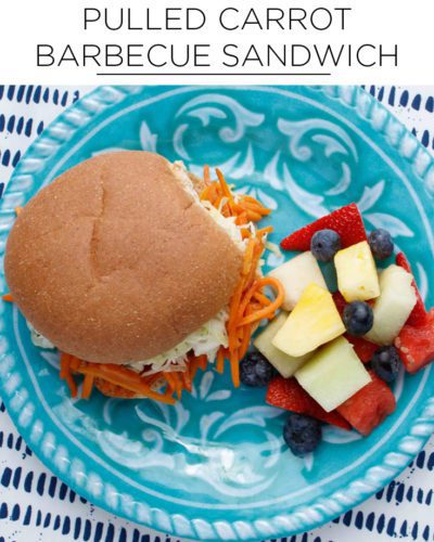 pulled carrot barbecue sandwich