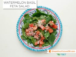 watermelon basil feta salad
