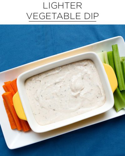 lighter vegetable dip