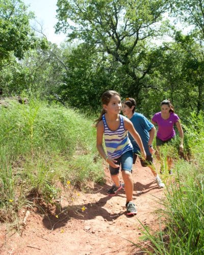 kids hiking