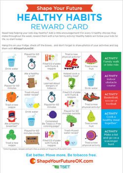 Healthy Habits Reward Card Download