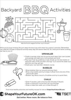 Healthy BBQ Coloring Page Download