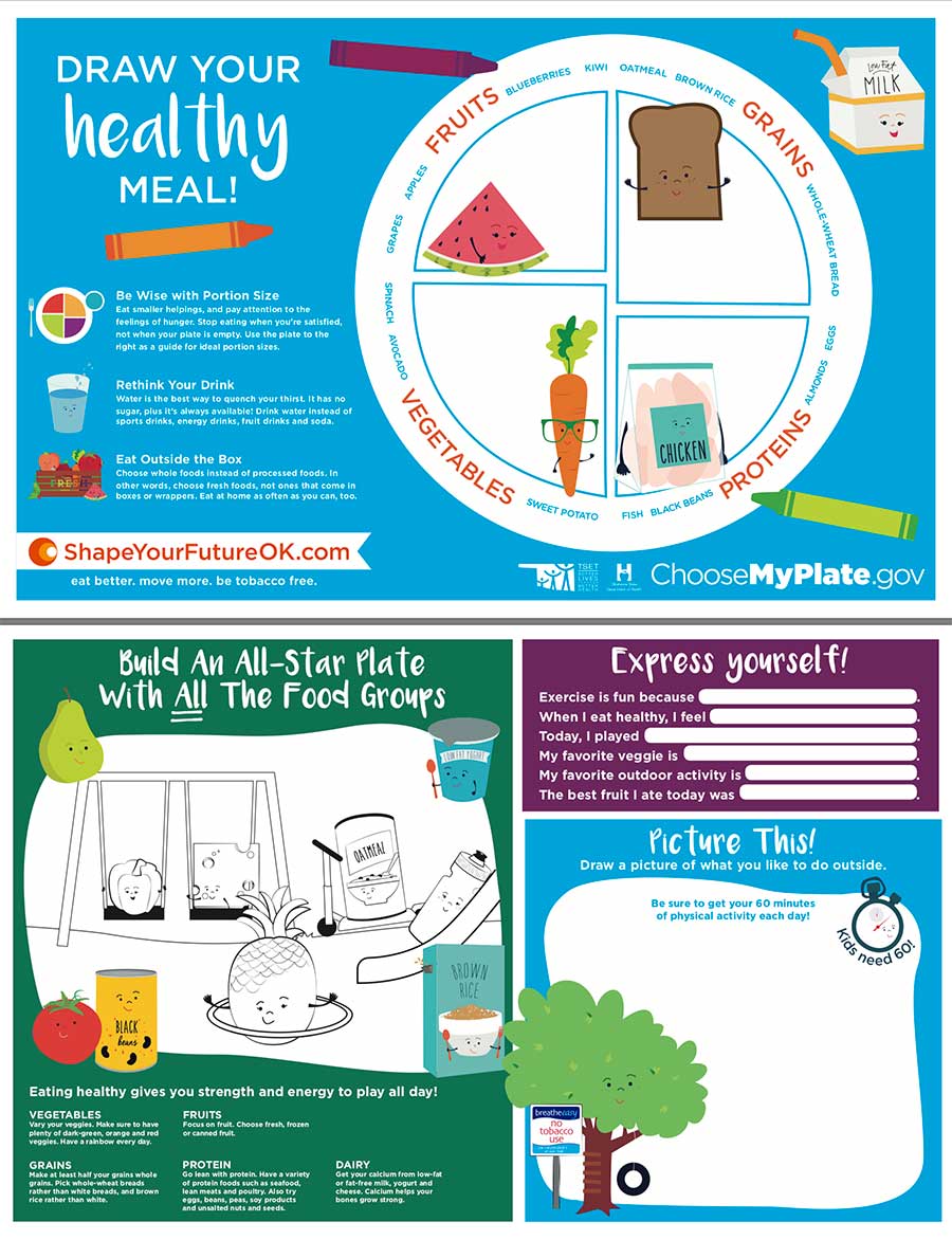 healthy kid placemat worksheet download