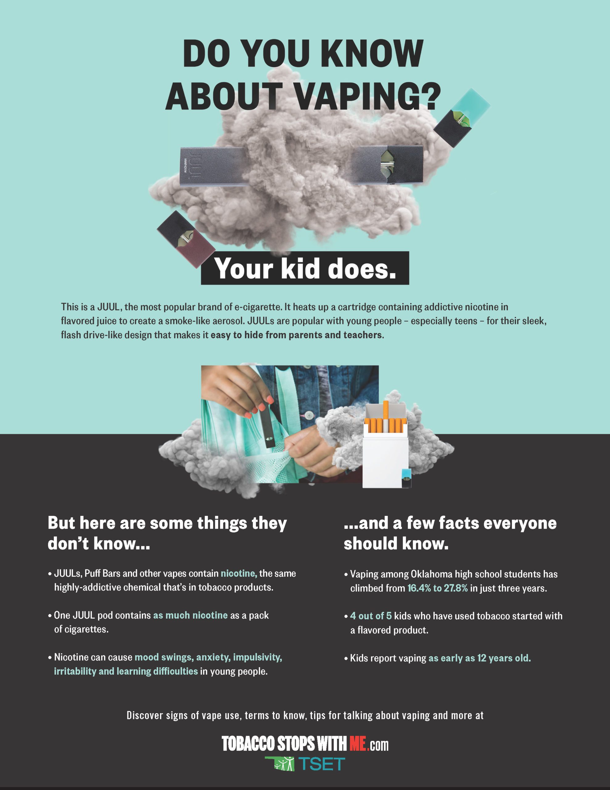 Youth vaping epidemic handout poster download
