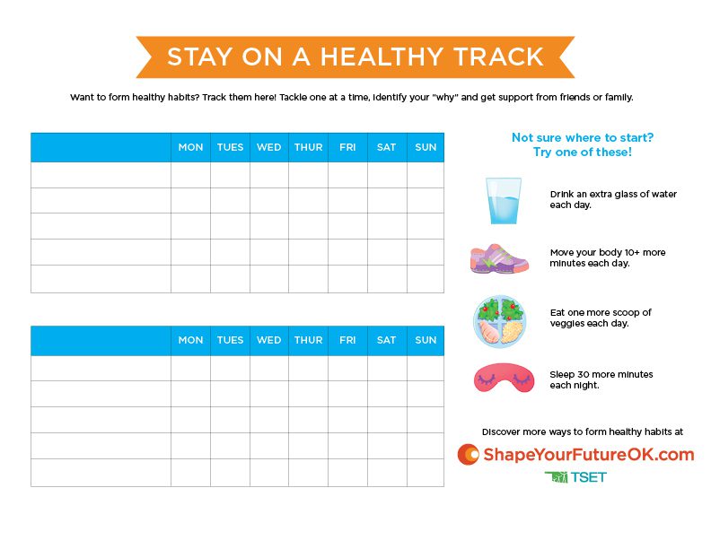 Healthy habit tracket poster download
