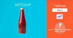amount of sugar in a serving of ketchup