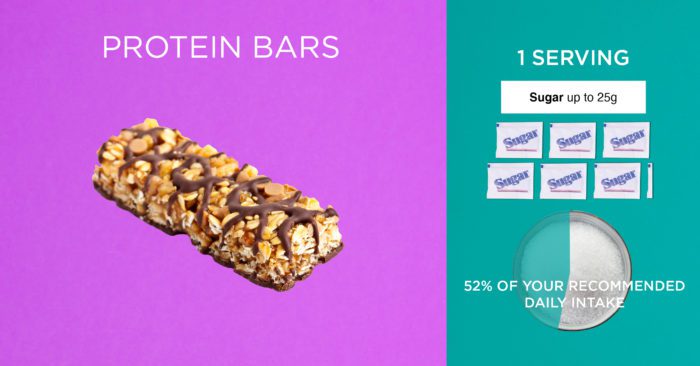 sugar in protein bars