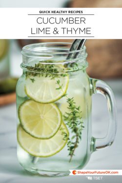 Cucumber Lime and Thyme water