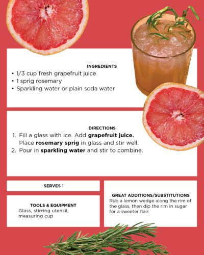 Grapefruit Rosemary Sparkler Mocktail