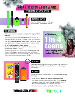 Your kids know about vaping flyer