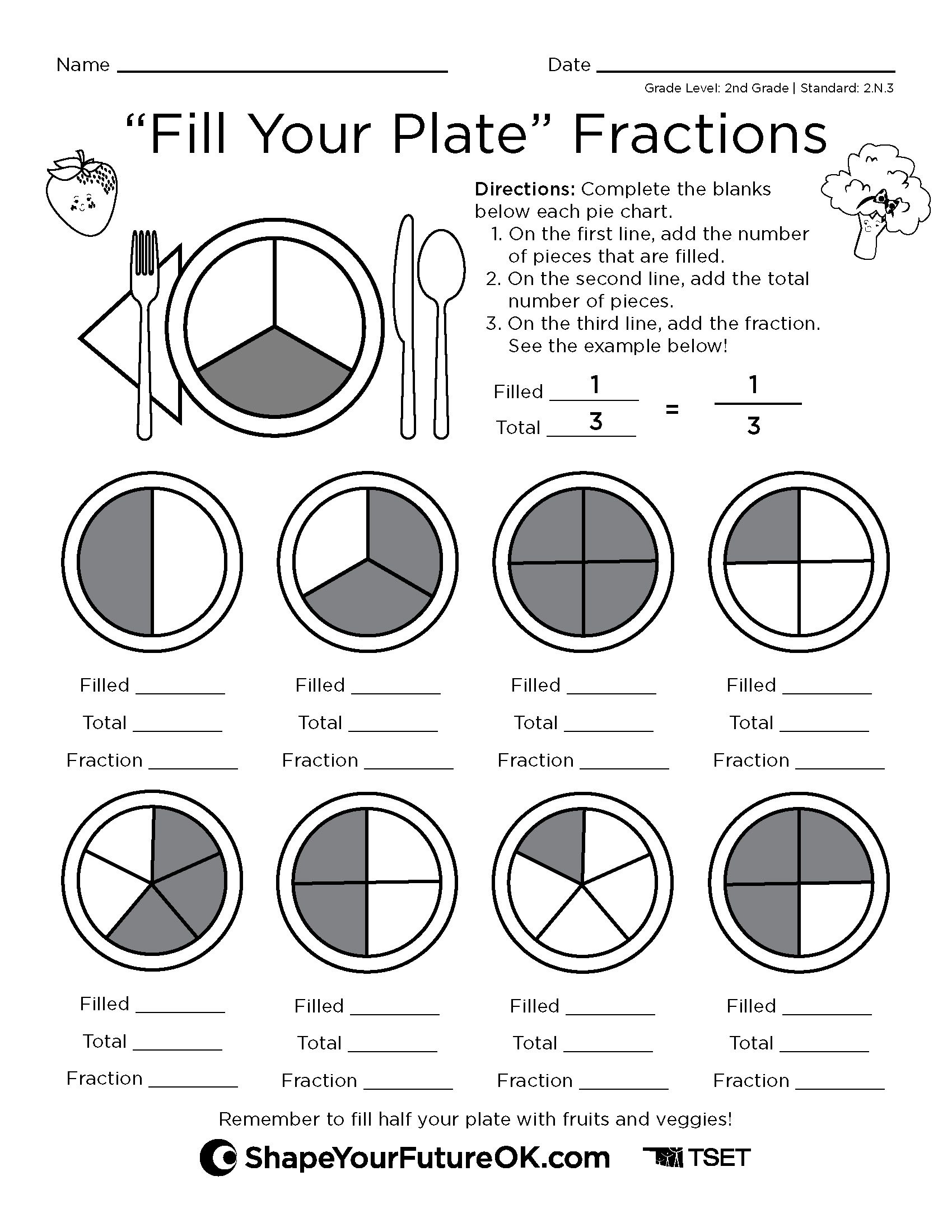 Fill Your Plate Fractions: 2nd Grade download