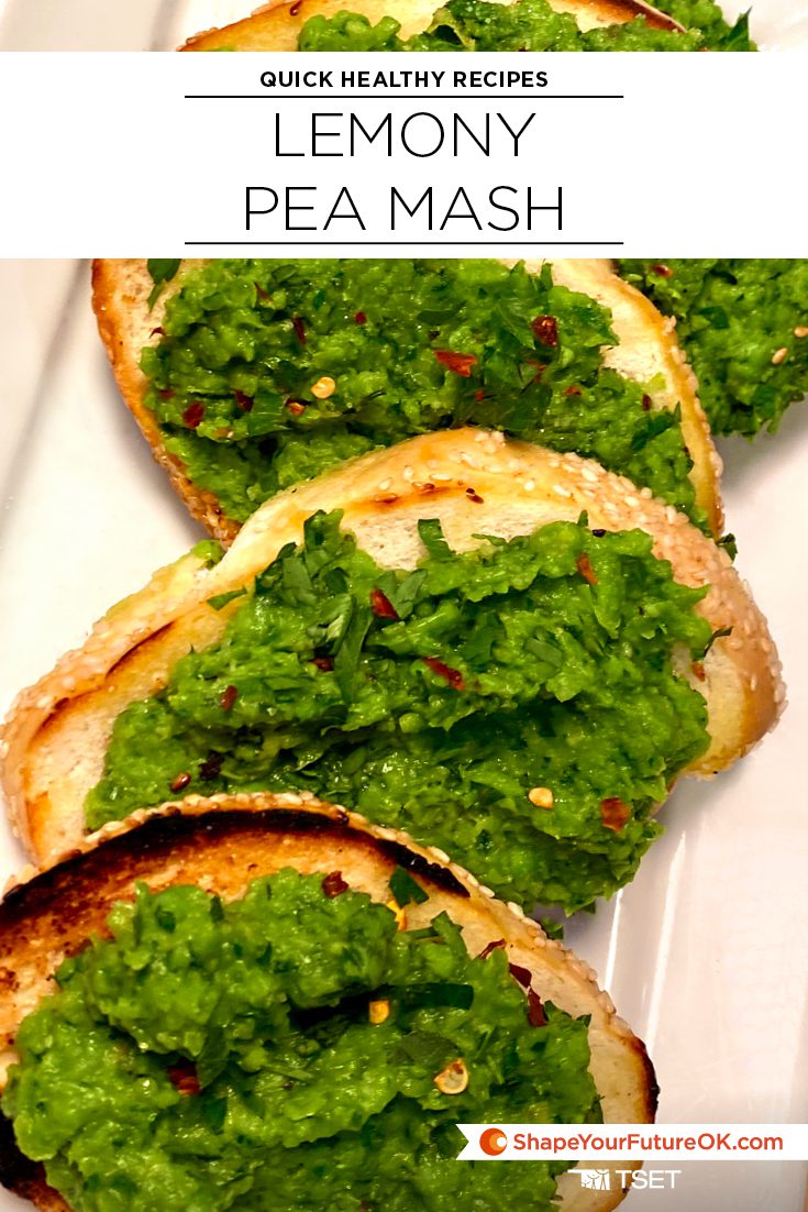 Quick healthy recipes: lemony pea mash