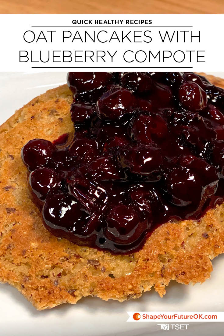 oat pancakes with blueberry compote