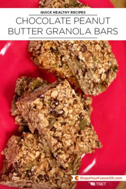 Chocolate peanut butter granola bars