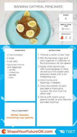 Banana Oatmeal Pancakes recipe