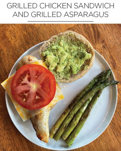 Quick healthy recipes: Grilled chicken sandwich and grilled asparagus