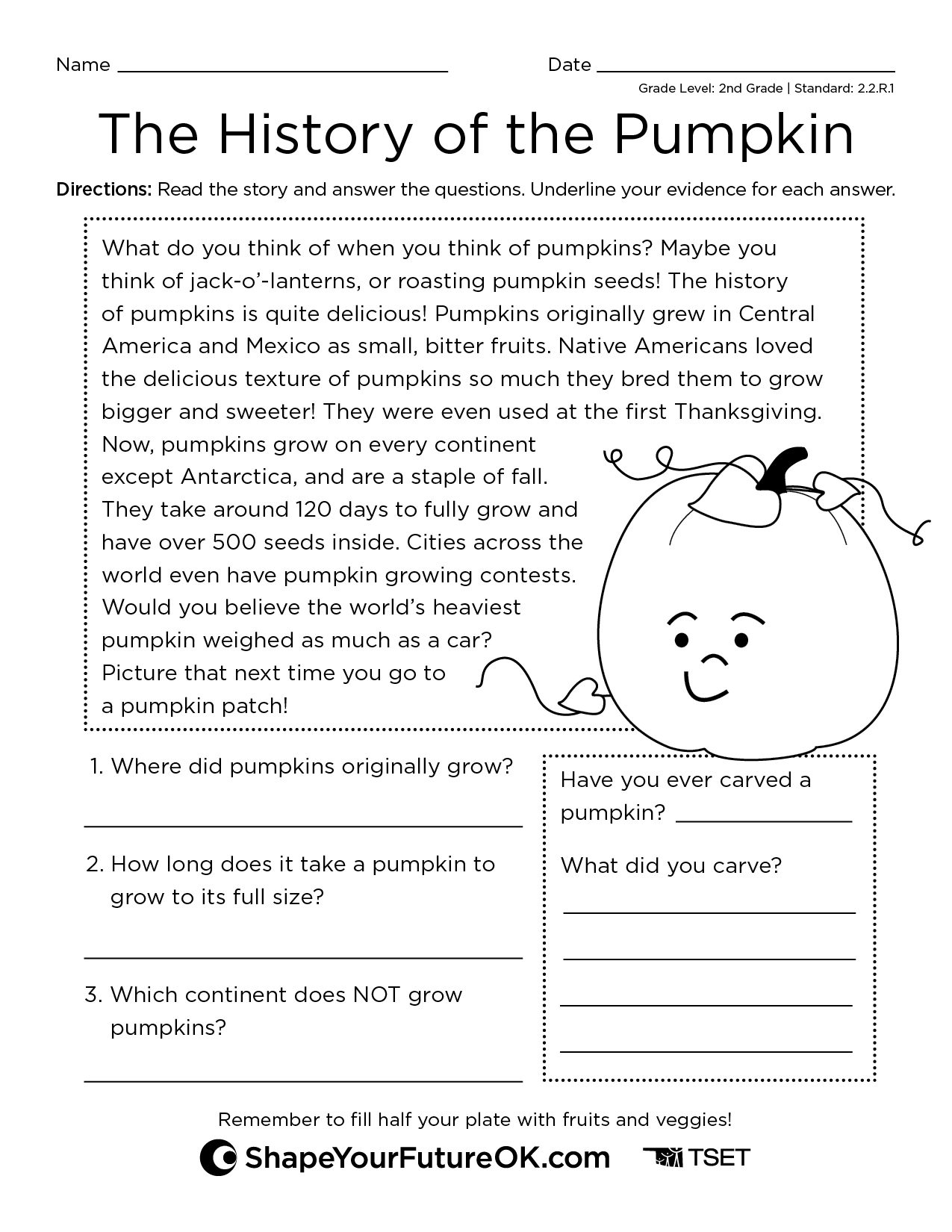 2nd Grade Fall Classroom Worksheet Download