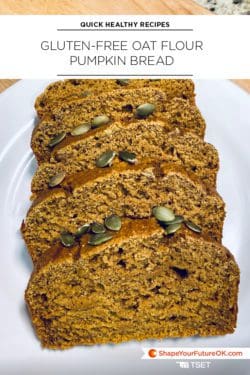 Gluten-free oat floured pumpkin bread