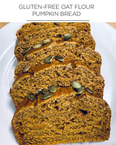 Gluten-free oat floured pumpkin bread