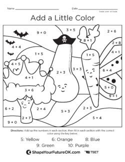 Add a little color classroom worksheet