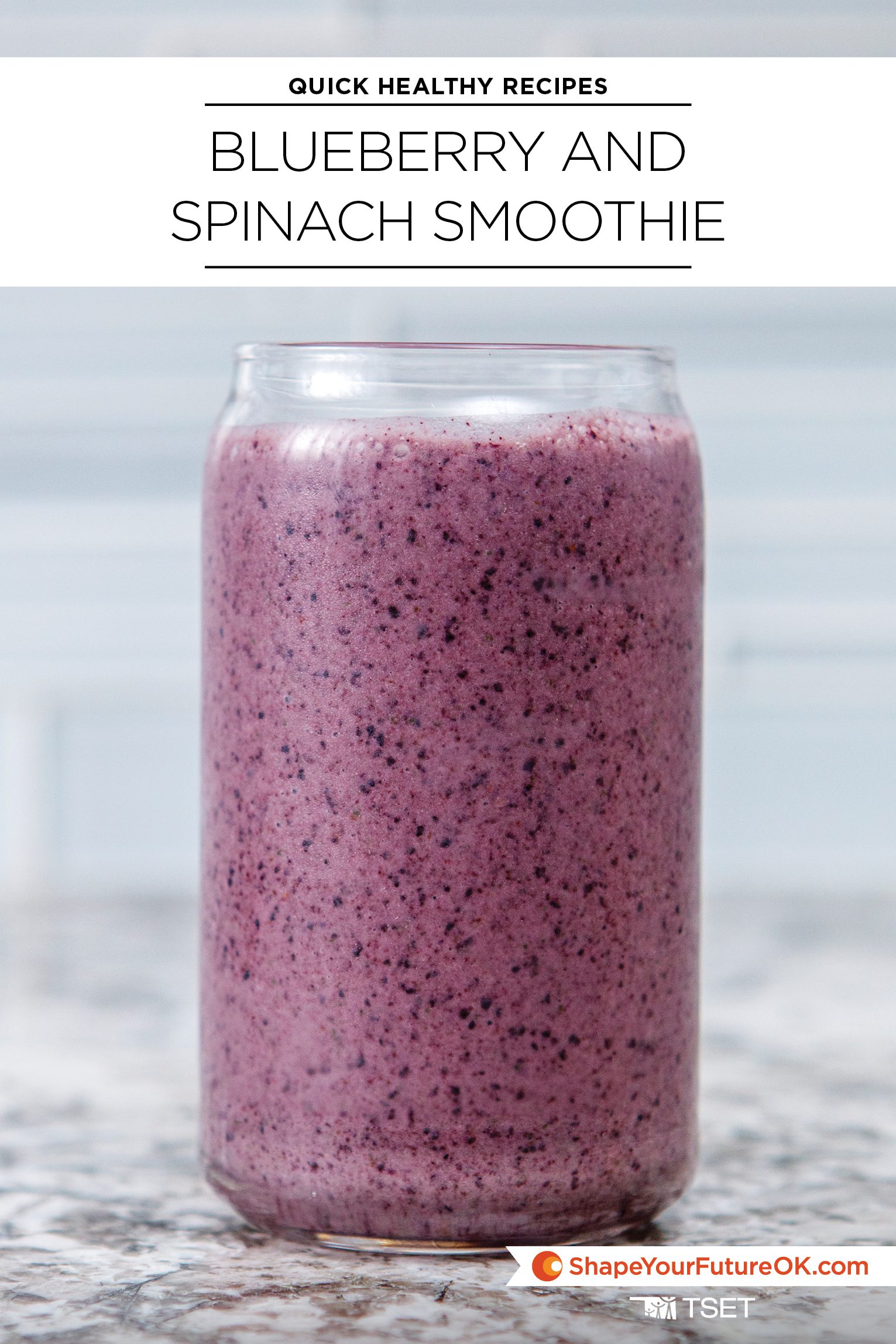 Blueberry and spinach smoothie quick and healthy recipe