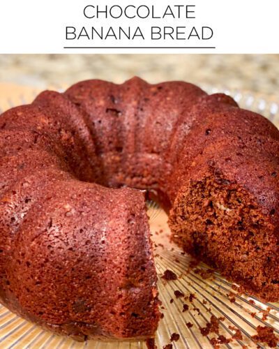 Chocolate banana bread quick healthy recipe