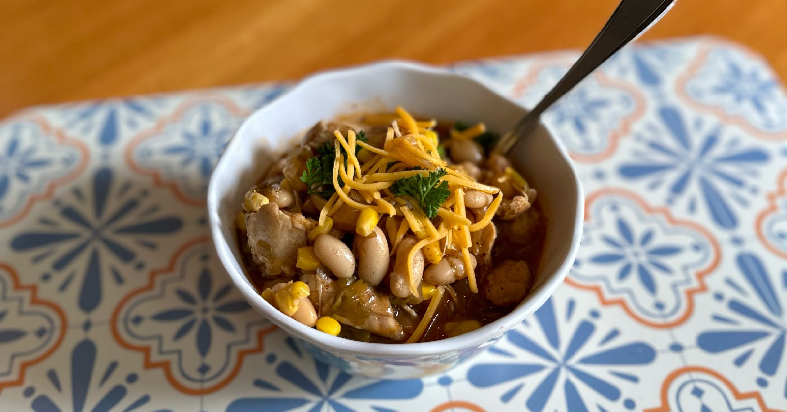 Slow cooked Chicken Chili
