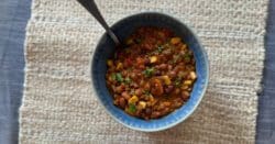 Try a veggie chili recipe that has been slow cooked