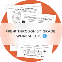 Pre-K through 5th grade worksheets button