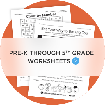 Pre-K through 5th grade worksheets button
