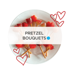 Healthy Valentine's Day Snacks: Pretzel Bouquets