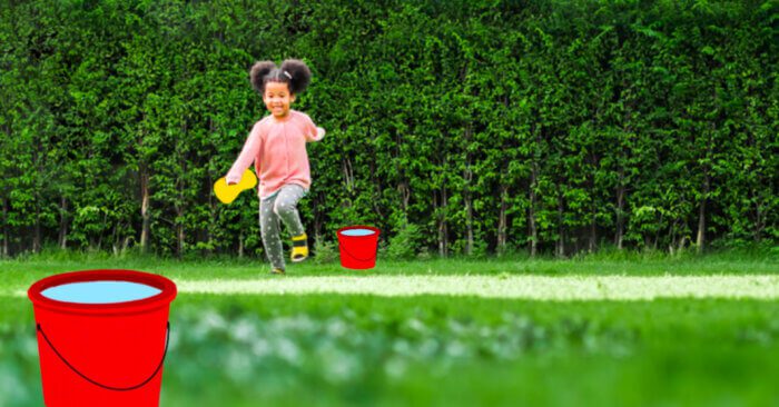 Backyard Summer Games for Kids: Water Bucket Relay