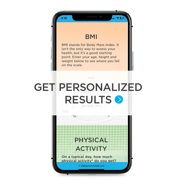 Get personalized results button