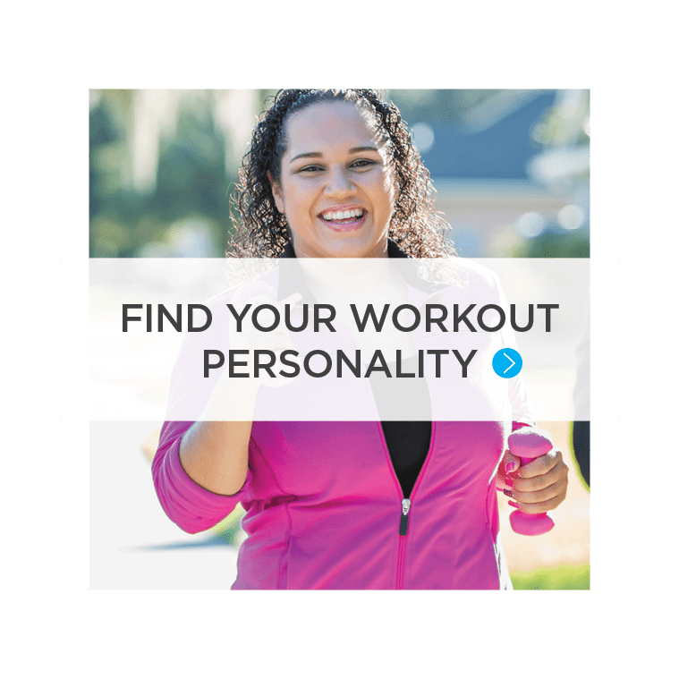 find your workout personality button