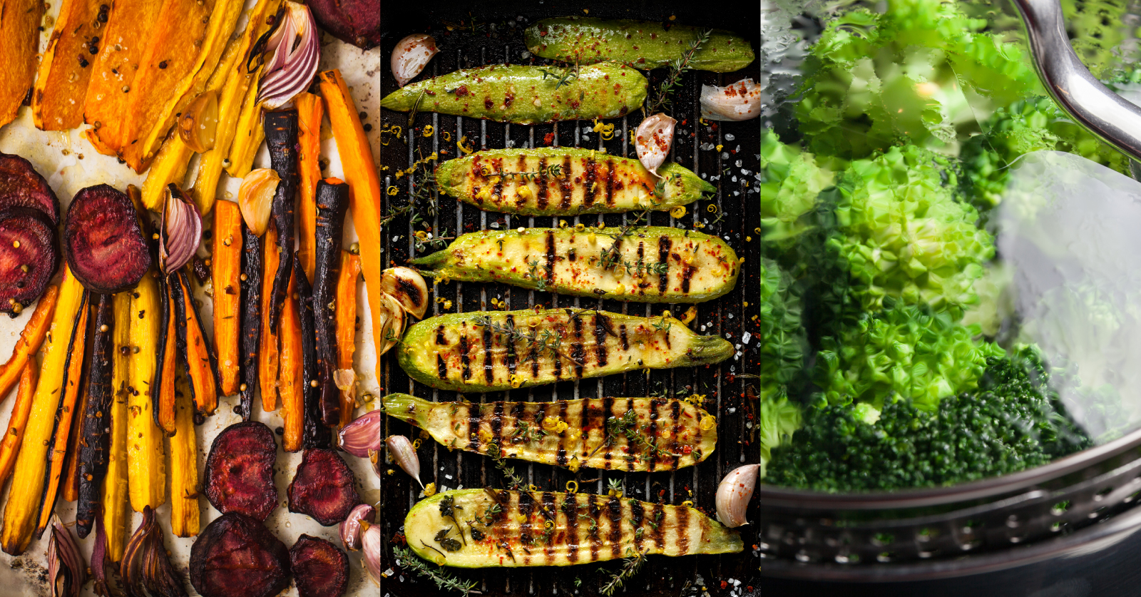 Baked, Grilled, and Steamed Veggies