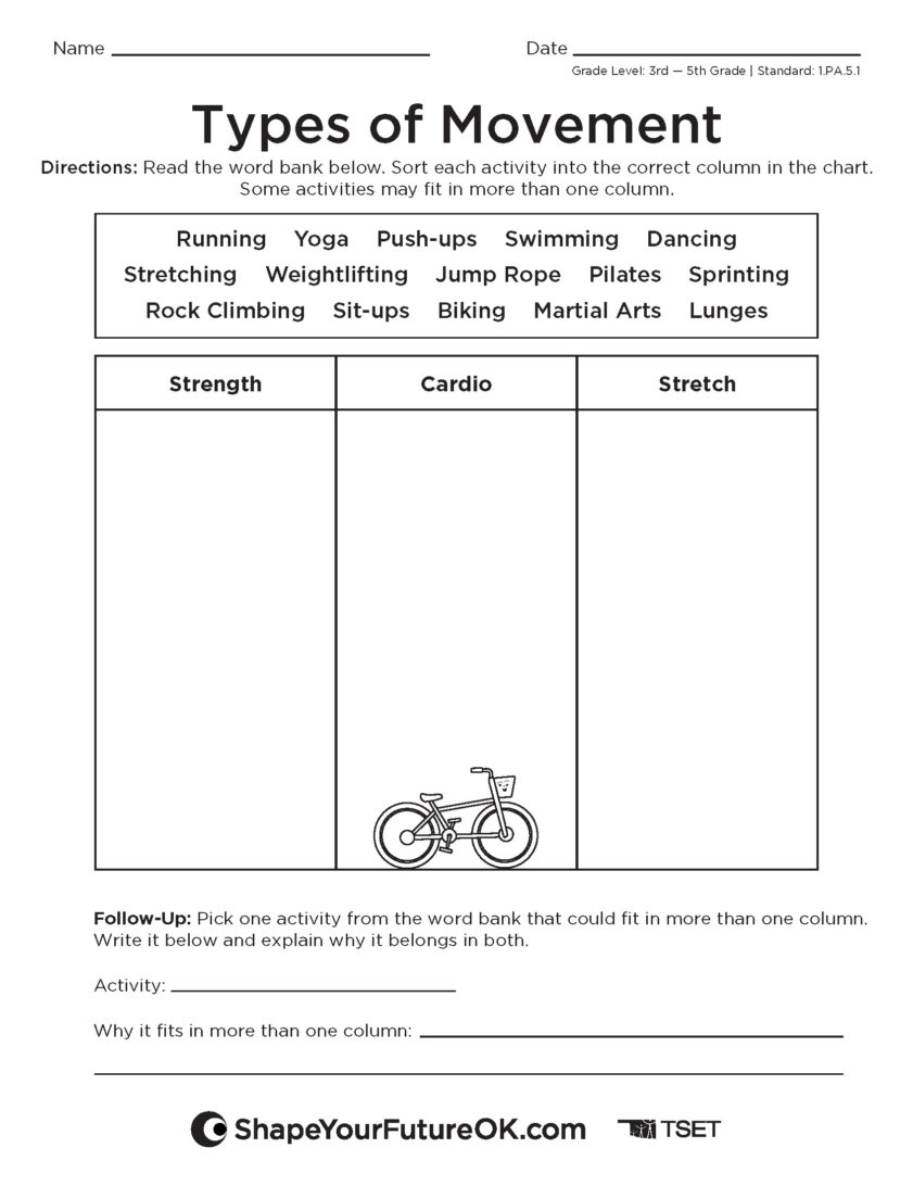 Types of Movement | 3rd-5th Grade