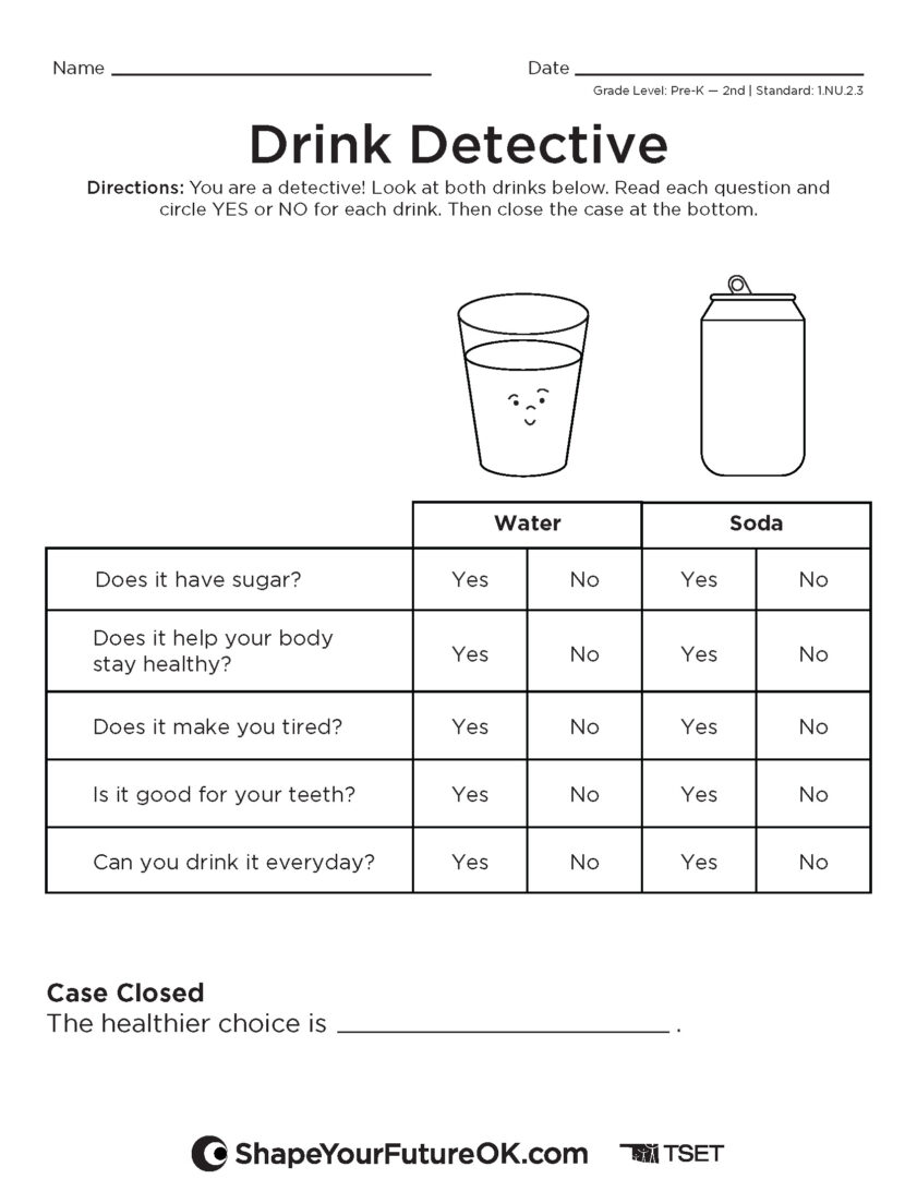 Drink Detective | Pre-K-2nd Grade